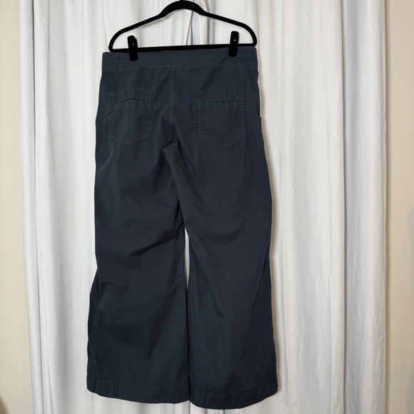XCVI Rebecca Wide Leg Pants Cotton Stretch Navy Blue Womens Large - Picture 6 of 12